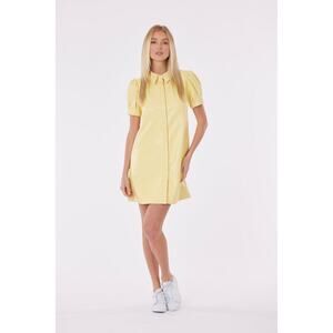 Dolce Cabo Faux Leather Mini Dress with Puff Sleeves